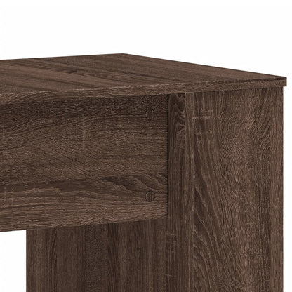 Desk Brown Oak 140X50X75 Cm Engineered Wood