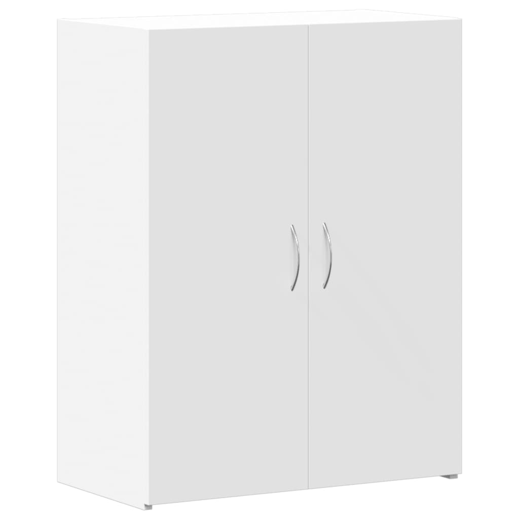 File Cabinet White 60X32X77.5 Cm Engineered Wood