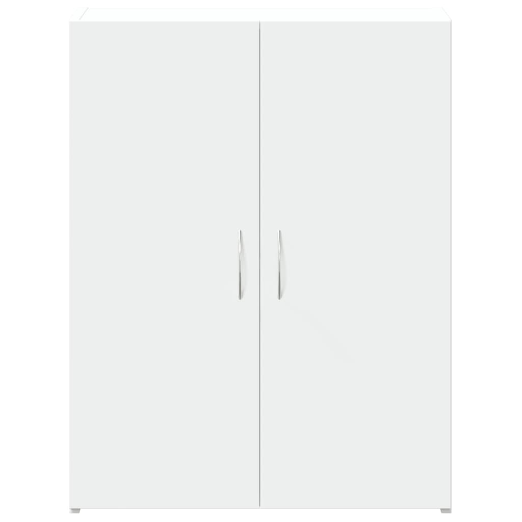 File Cabinet White 60X32X77.5 Cm Engineered Wood