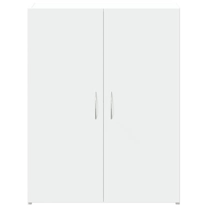 File Cabinet White 60X32X77.5 Cm Engineered Wood