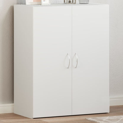 File Cabinet White 60X32X77.5 Cm Engineered Wood