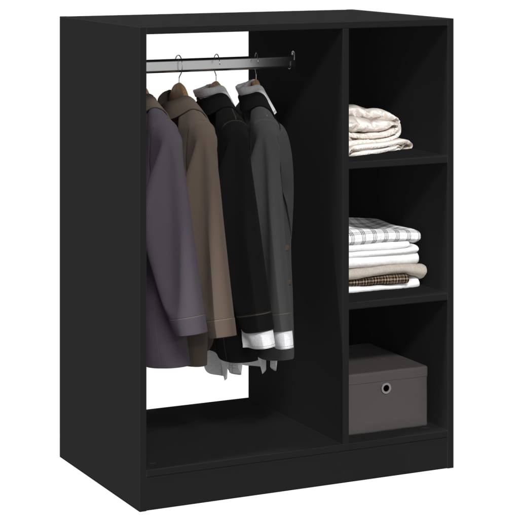 Wardrobe Black 77X48X102 Cm Engineered Wood