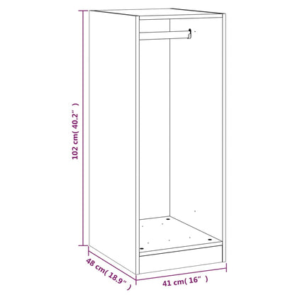 Wardrobe White 48X41X102 Cm Engineered Wood