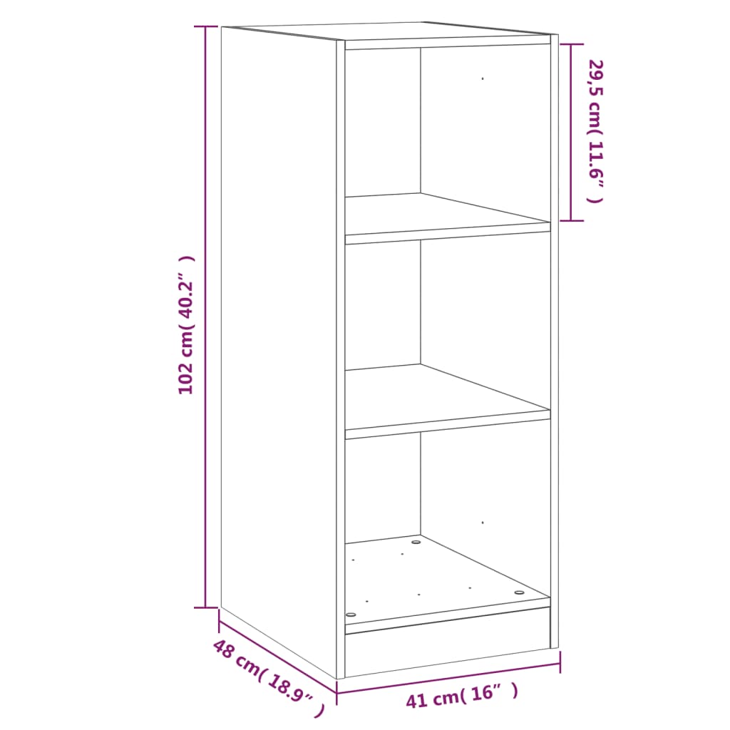 Wardrobe Black 48X41X102 Cm Engineered Wood