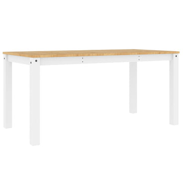 Dining Table Panama White 160X80X75 Cm Solid Wood Pine