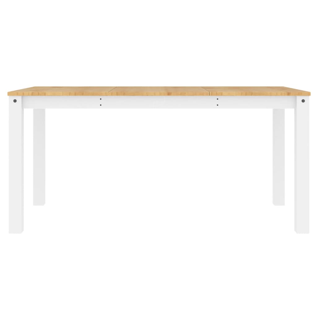 Dining Table Panama White 160X80X75 Cm Solid Wood Pine