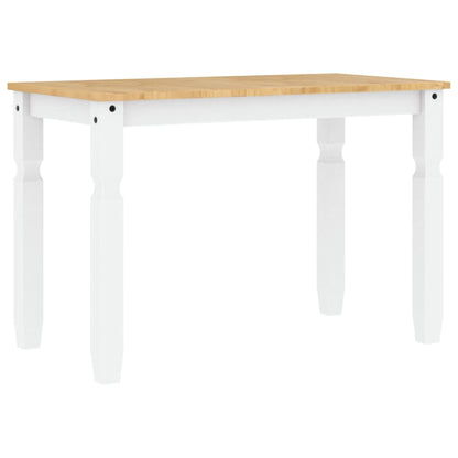 Dining Table Corona White 112X60X75 Cm Solid Wood Pine