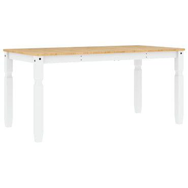 Dining Table Corona White 160X80X75 Cm Solid Wood Pine