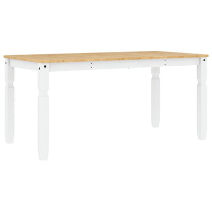 Dining Table Corona White 160X80X75 Cm Solid Wood Pine