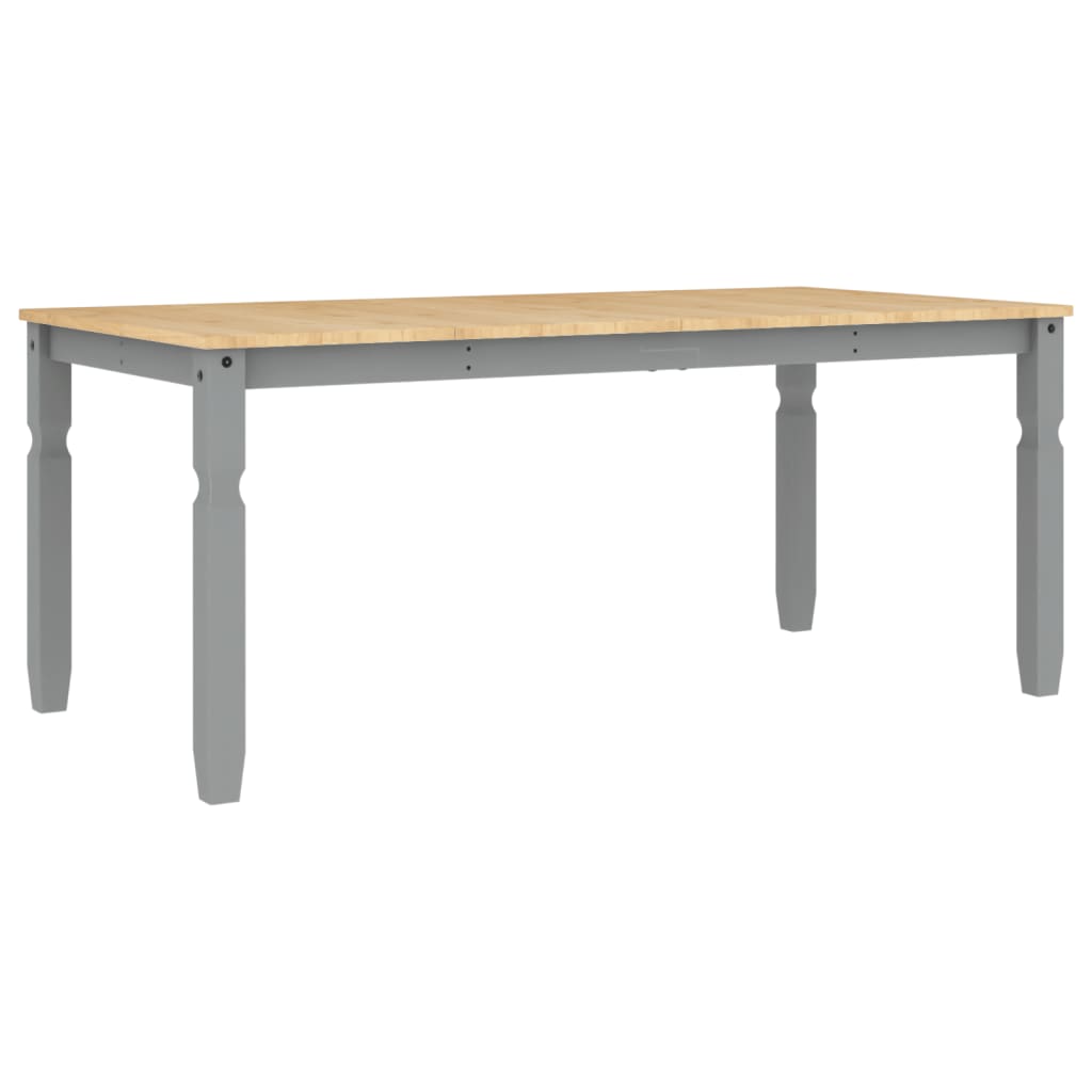 Dining Table Corona Grey 180X90X75 Cm Solid Wood Pine