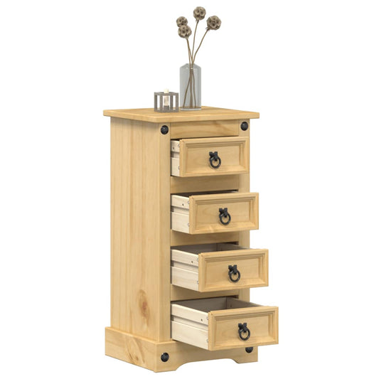 Bedside Cabinet Corona 35X32.5X74 Cm Solid Wood Pine