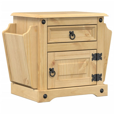 Bedside Cabinet Corona 45X35X47.5 Cm Solid Wood Pine