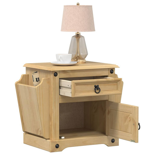 Bedside Cabinet Corona 45X35X47.5 Cm Solid Wood Pine