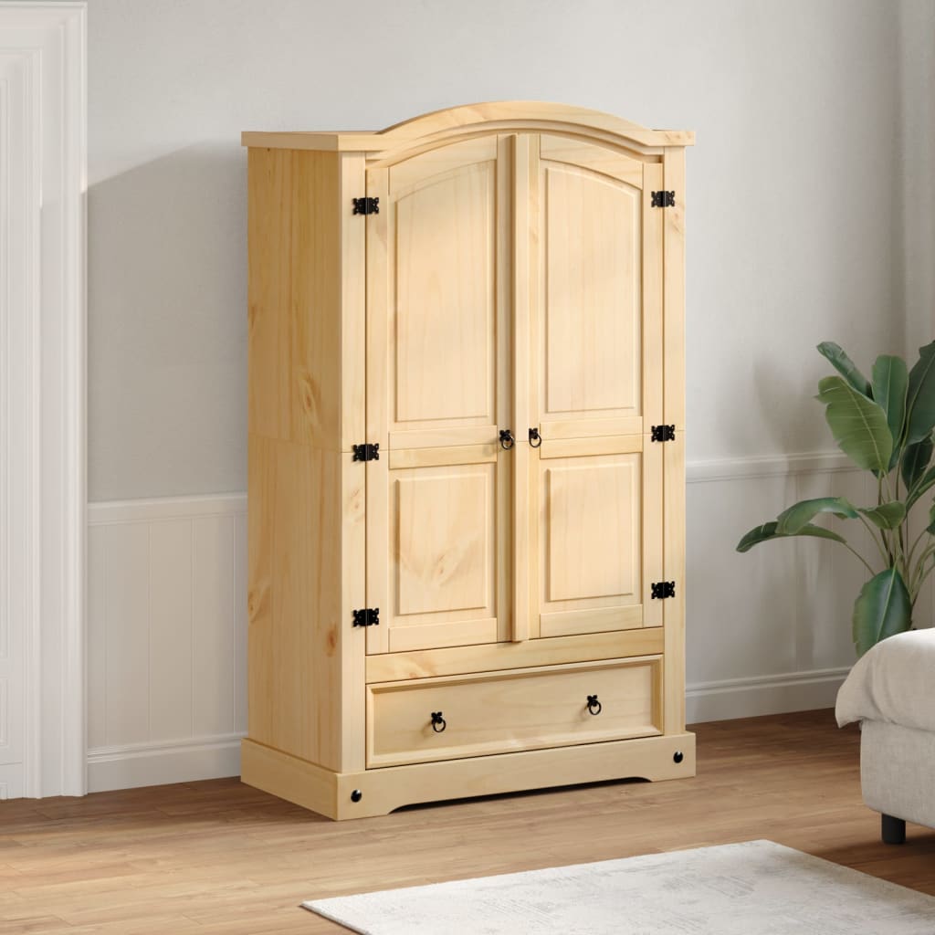 Wardrobe Corona 101X52X170 Cm Solid Wood Pine