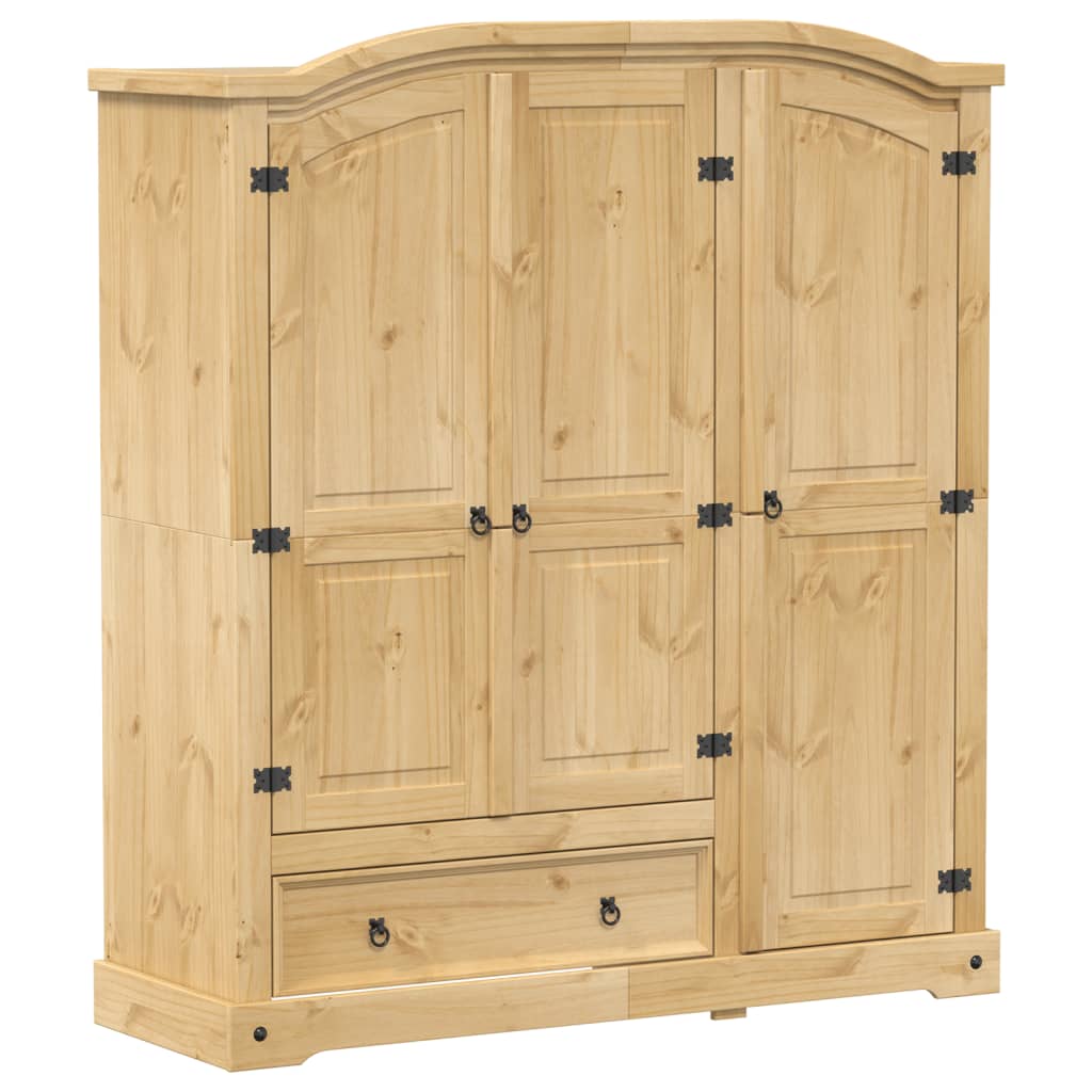 Wardrobe Corona 151.5X52X170 Cm Solid Wood Pine