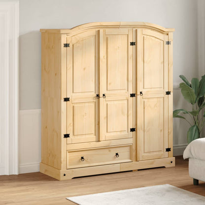 Wardrobe Corona 151.5X52X170 Cm Solid Wood Pine