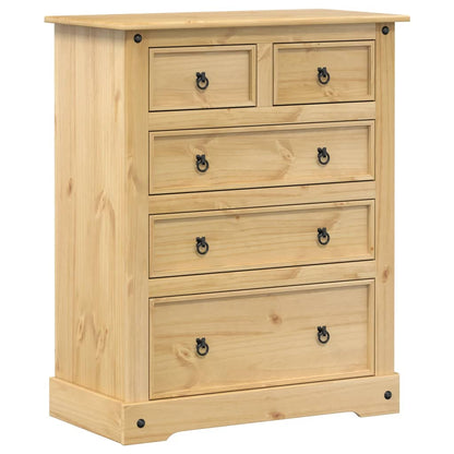 Chest Of Drawers Corona 92X48X114 Cm Solid Wood Pine