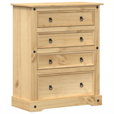 Chest Of Drawers Corona 92X48X120 Cm Solid Wood Pine