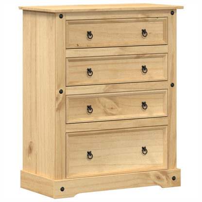 Chest Of Drawers Corona 92X48X120 Cm Solid Wood Pine