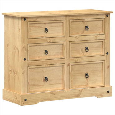 Chest Of Drawers Corona 110X43X91 Cm Solid Wood Pine