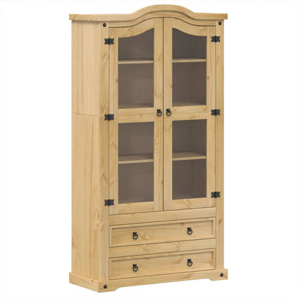 Glass Display Cabinet Corona 99X43X187 Cm Solid Wood Pine