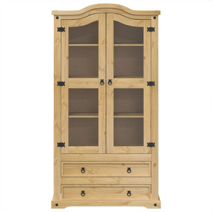 Glass Display Cabinet Corona 99X43X187 Cm Solid Wood Pine