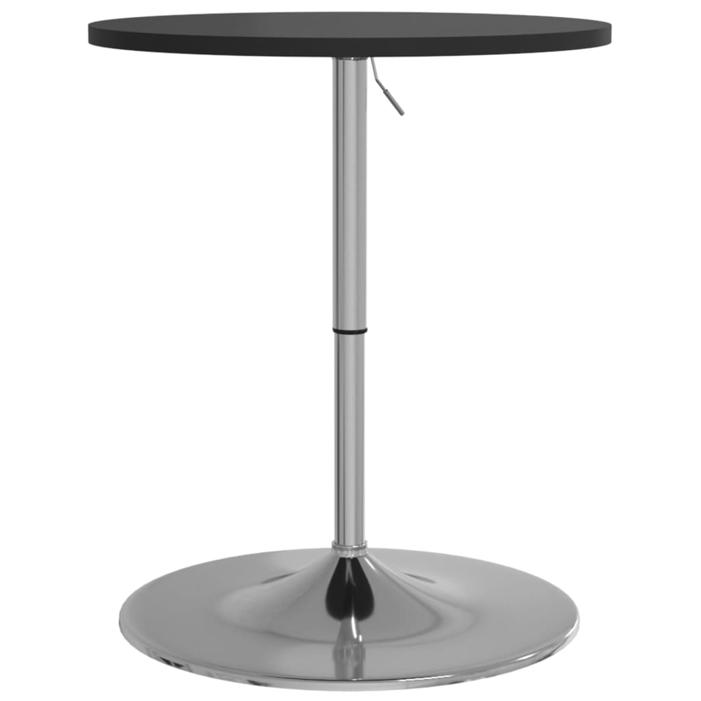 Bar Table Black 60X60X90 Cm Engineered Wood And Chromed Steel