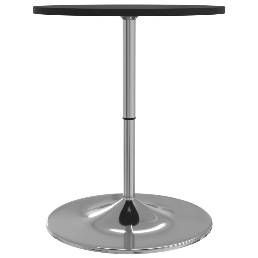 Bar Table Black 60X60X90 Cm Engineered Wood And Chromed Steel