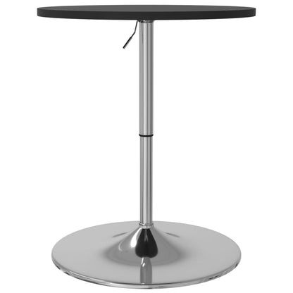 Bar Table Black 60X60X90 Cm Engineered Wood And Chromed Steel