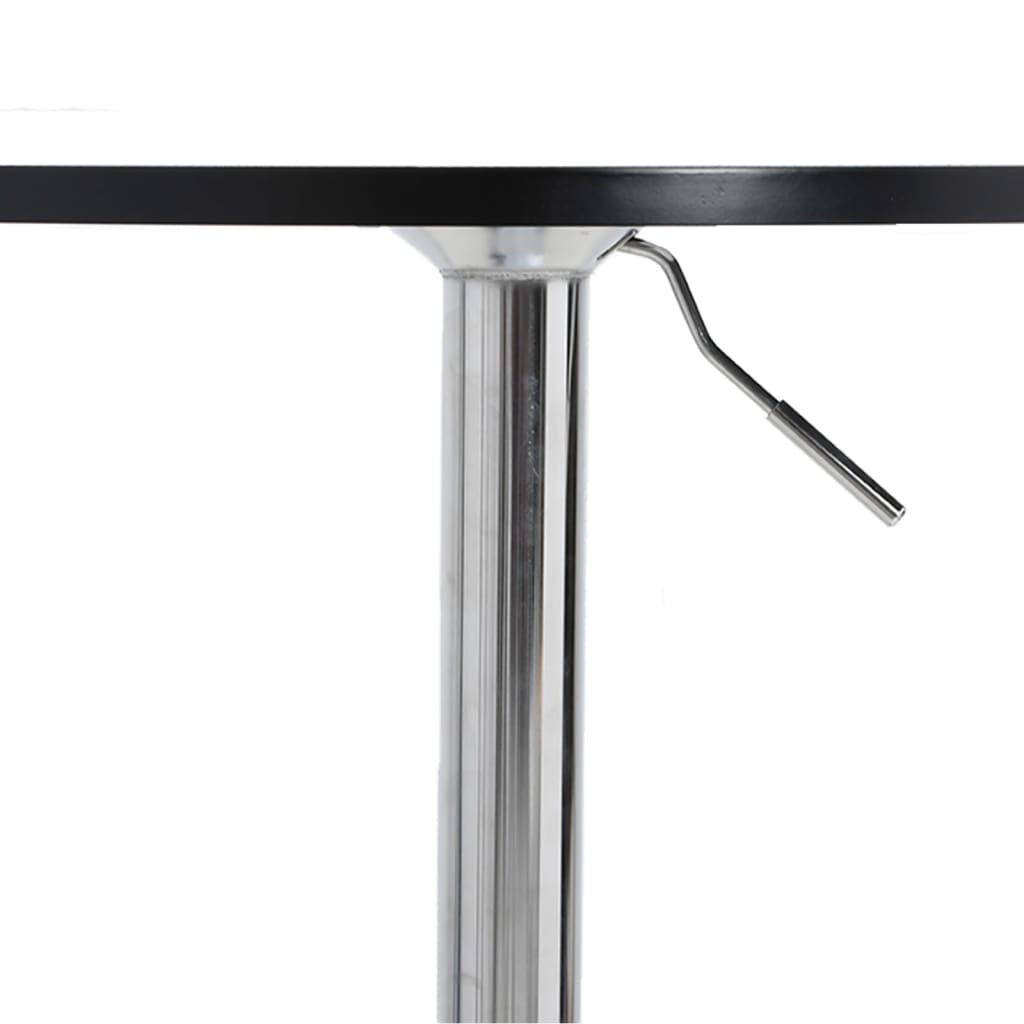 Bar Table Black 60X60X90 Cm Engineered Wood And Chromed Steel