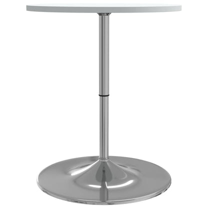 Bar Table White 60X60X90 Cm Engineered Wood And Chromed Steel