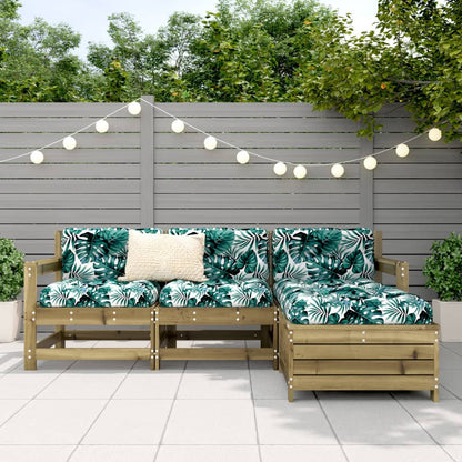 4 Piece Garden Sofa Set Impregnated Wood Pine