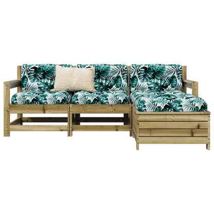 4 Piece Garden Sofa Set Impregnated Wood Pine