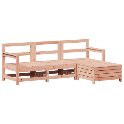 4 Piece Garden Sofa Set Solid Wood Douglas Fir