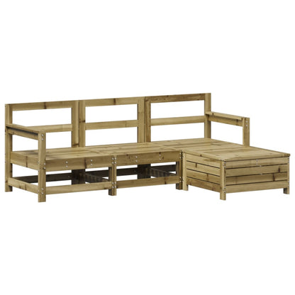 4 Piece Garden Sofa Set Impregnated Wood Pine