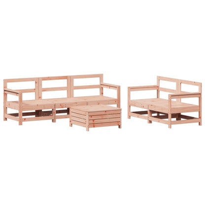 6 Piece Garden Sofa Set Solid Wood Douglas Fir