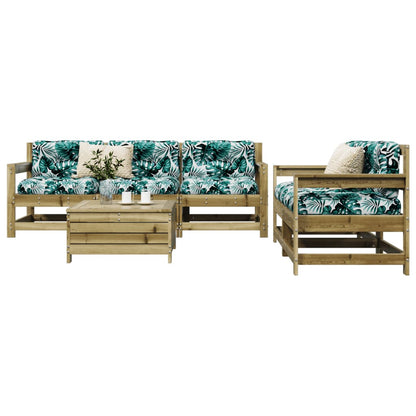 6 Piece Garden Sofa Set Impregnated Wood Pine