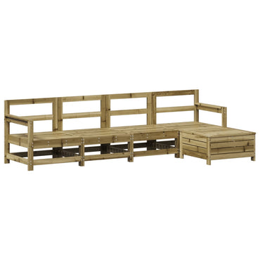 5 Piece Garden Sofa Set Impregnated Wood Pine