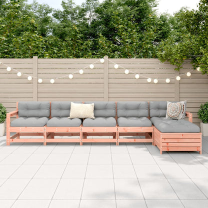 6 Piece Garden Sofa Set Solid Wood Douglas Fir