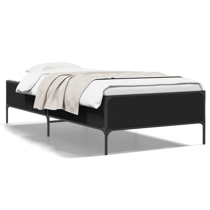 Bed Frame Without Mattress Black 75X190 Cm Small Single