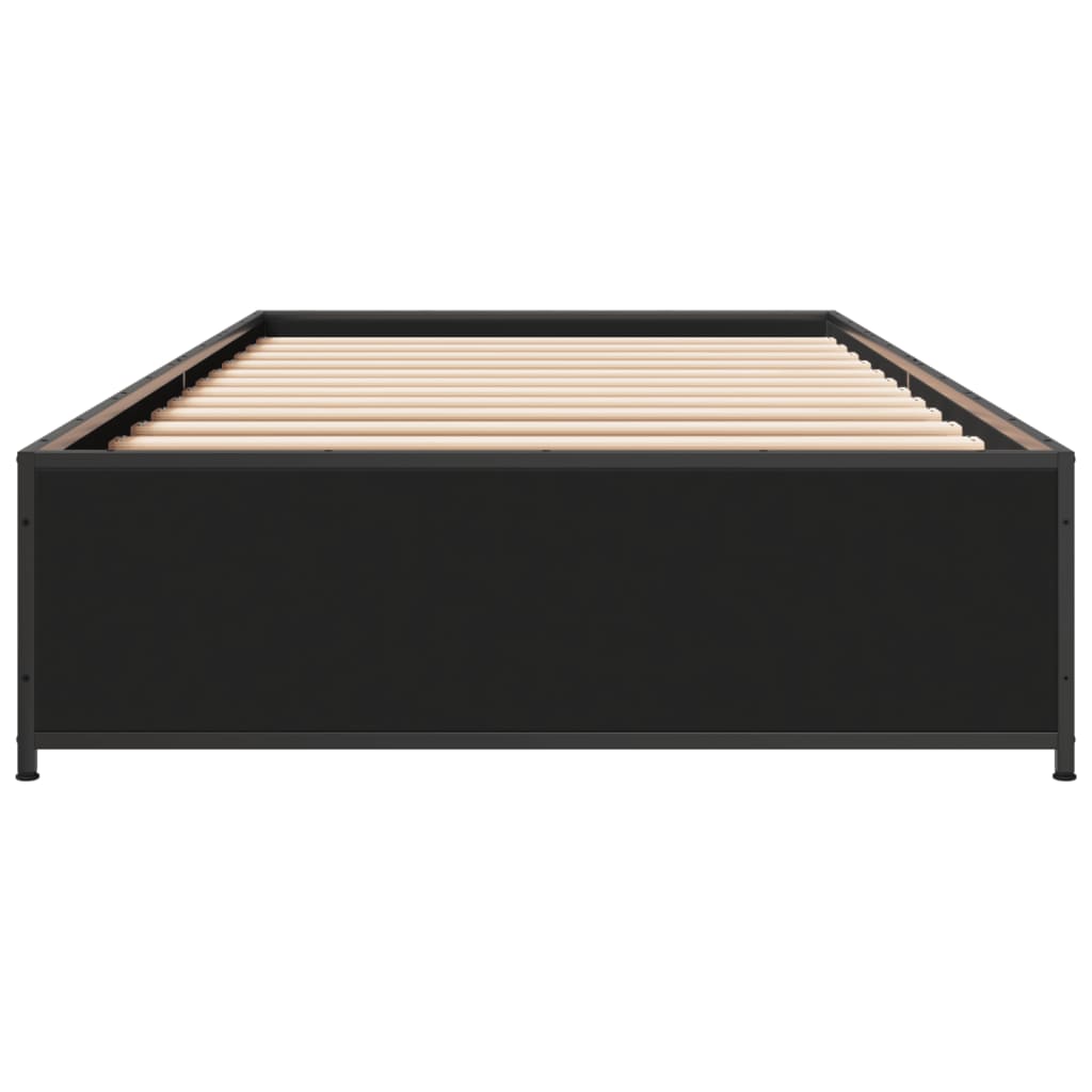 Bed Frame Without Mattress Black 90X200 Cm