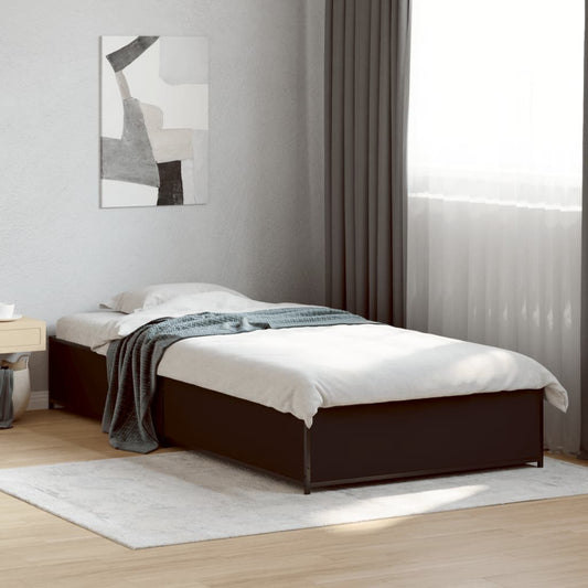 Bed Frame Without Mattress Black 90X200 Cm