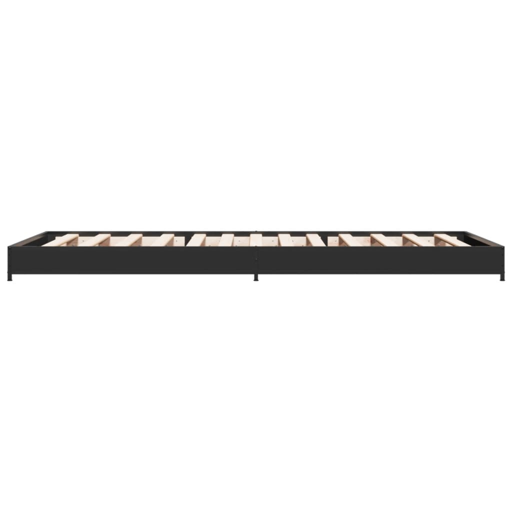 Bed Frame Without Mattress Black 100X200 Cm