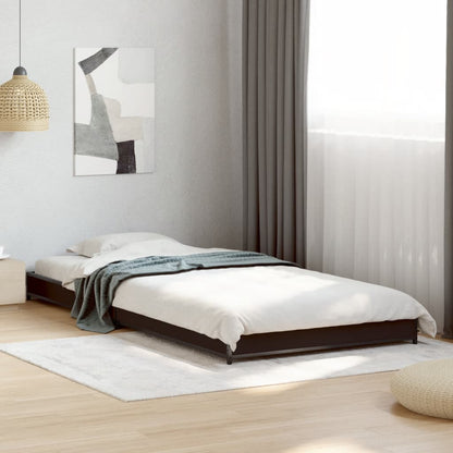 Bed Frame Without Mattress Black 100X200 Cm