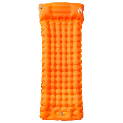 Self Inflating Camping Mattress With Pillow 1-Person Orange