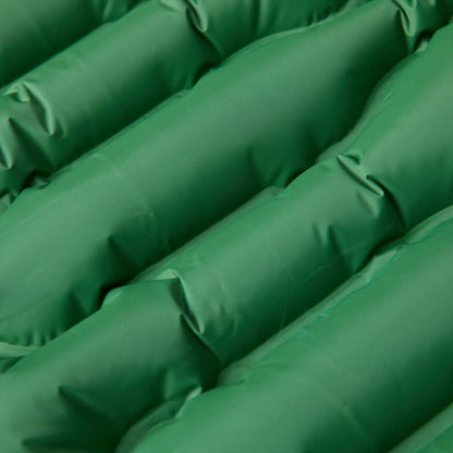 Self Inflating Camping Mattress With Integrated Pillow Green