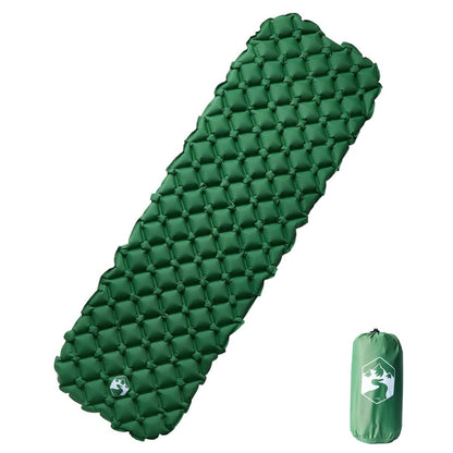 Inflating Camping Mattress 1-Person Green 190X58X6 Cm