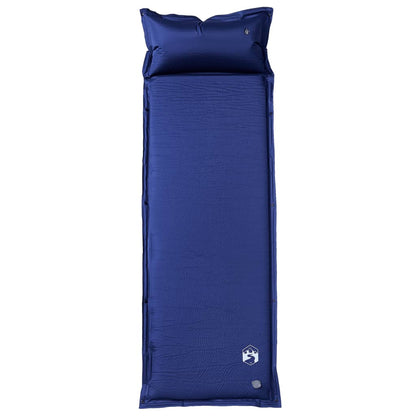 Self Inflating Camping Mattress With Pillow 1-Person Navy Blue