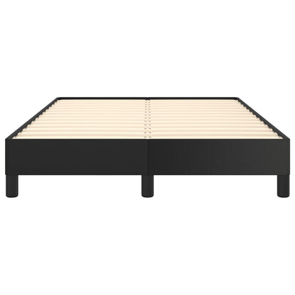 Bed Frame Without Mattress Black 120X190 Cm Small Double Faux Leather