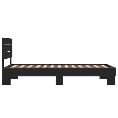 Bed Frame Without Mattress Black 75X190 Cm Small Single